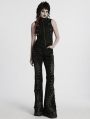 Black Gothic Punk Hollowed Out Skeleton Vest for Women