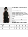 Black Gothic Punk Hollowed Out Skeleton Vest for Women