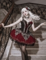 Black and Red Gothic Vampire Lolita JSK Dress with Bolero