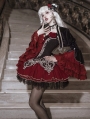 Black and Red Gothic Vampire Lolita JSK Dress with Bolero