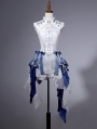 White and Blue Dragon Skeleton Embroidery Gothic Lolita Outfit