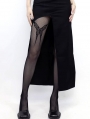 Black Butterfly Print Gothic Sexy Fishnet Tights