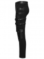 Black Gothic Metal Punk Rock Tight Fit Pants for Men