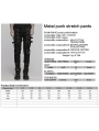Black Gothic Metal Punk Rock Tight Fit Pants for Men