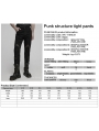 Black Gothic Punk Mesh Splicing Tight Pants for Men