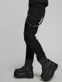 Black Gothic Punk Retro Skull Bead Pants Chain