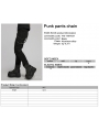 Black Gothic Punk Retro Skull Bead Pants Chain