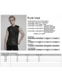 Black Gothic Punk Mesh Splicing Vest Top for Men