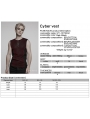 Red Gothic Cyber Punk Mesh Splicing Vest Top for Men