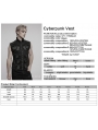 Black Gothic Cyberpunk 3D Patch Vest for Men