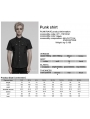 Black Gothic Punk Metal Eyelet Short Sleeved Shirt for Men