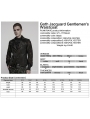 Black Retro Gothic Embossed Jacquard Gentlemen's Button Waistcoat
