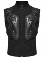 Black Gothic Cyberpunk Armor Patched Men's Vest