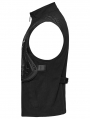 Black Gothic Cyberpunk Armor Patched Men's Vest
