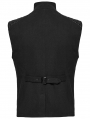 Black Gothic Cyberpunk Armor Patched Men's Vest