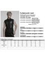 Black Gothic Cyberpunk Armor Patched Men's Vest