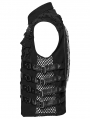 Black Gothic Cyberpunk Buckle Armor Patch Vest for Men