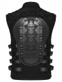 Black Gothic Cyberpunk Buckle Armor Patch Vest for Men