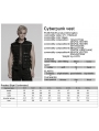 Black Gothic Cyberpunk Buckle Armor Patch Vest for Men
