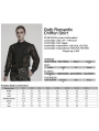 Black Vintage Gothic Embroidered Chiffon Shirt for Men
