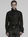 Black Retro Gothic Gorgeous Men's Double-Breasted Lapel Tailcoat