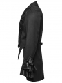 Black Retro Gothic Gorgeous Men's Double-Breasted Lapel Tailcoat