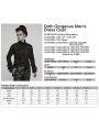 Black Retro Gothic Gorgeous Men's Double-Breasted Lapel Tailcoat