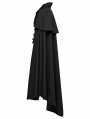 Black Retro Gothic Dark Night Cloak Style Long Jacket for Men
