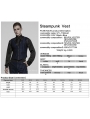 Black and Blue Retro Gothic Steampunk Striped Vest for Men