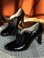 Black Gothic Vintage Bowknot Victorian Leather Shoes