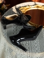 Black Gothic Vintage Bowknot Victorian Leather Shoes