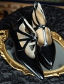 Black Gothic Leather T-Strap Hollow Out Victorian Shoes