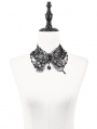 Black Gothic Butterfly Crystal Beaded Lace Choker