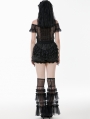 Black Chic Multi-Layered Ruched Mesh Leg Warmers