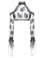 Black Gothic Off-the-Shoulder Floral Lace Bolero Shrug for Women