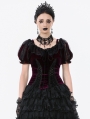 Black and Red Thorn Rose Princess Gothic Capelet for Women