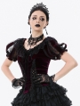 Black and Red Thorn Rose Princess Gothic Capelet for Women