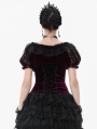 Black and Red Thorn Rose Princess Gothic Capelet for Women