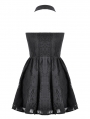 Black Gothic Cut Out Lace Halter Sleeveless Short Dress