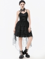 Black Dark Swan Retro Layered Lace Tail Gothic Party Dress