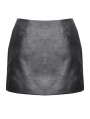 Black Gothic Punk Grommet Straps Star Studded Asymmetric Skirt