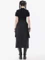 Black Gothic Rebel Punk Chain Skirt with Detachable Belt