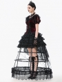 Black Retro Gothic Multi-Layered Ruffled Lace Petticoat