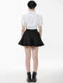 Black Gothic Sweet Bow Pleated Mini Skirt