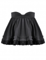 Black Gothic Sweet Bow Pleated Mini Skirt