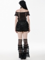 Black Gothic Lolita Embroidered Lace Trimmed Lantern Shorts