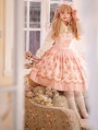 Pink Rose Garden Bunny Printing Sweet Lolita JSK Dress