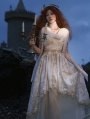 White Grecian Style Embroidery Gothic Lolita JSK Goddess Dress