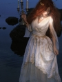 White Grecian Style Embroidery Gothic Lolita JSK Goddess Dress