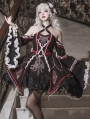 Black and Red Cthulhu Gothic Lolita JSK Dress with Detachable Sleeves